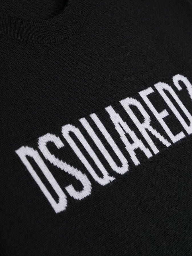 Dsquared2 Kids Trui met logoprint Zwart