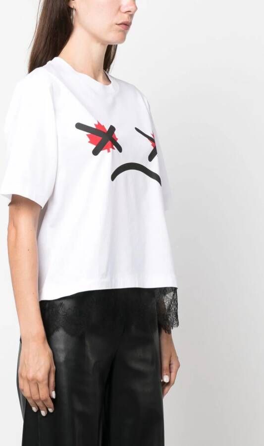 DSQUARED2 T-shirt met print Wit