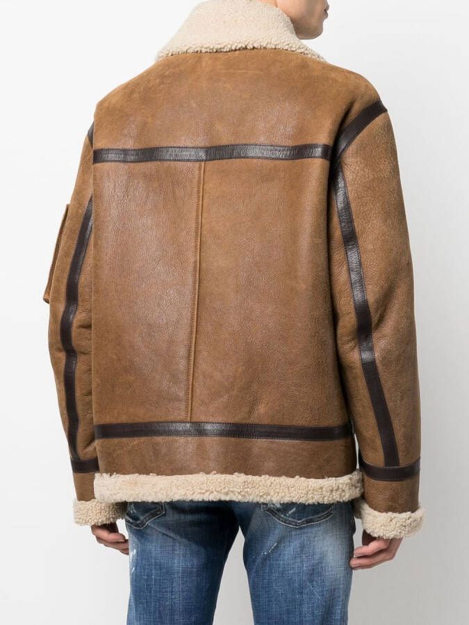 DSQUARED2 Lammy bikerjack Bruin