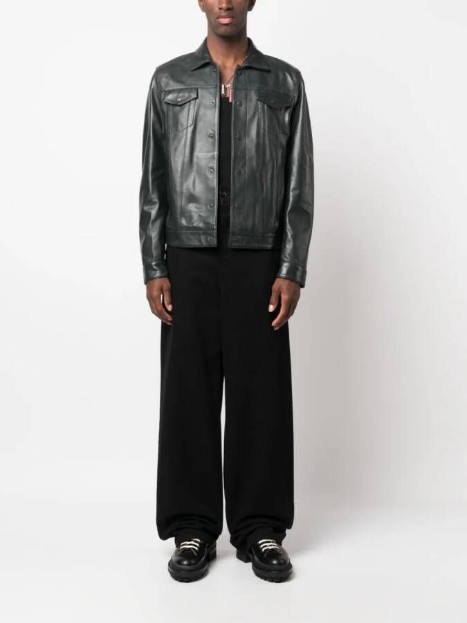 DSQUARED2 Leren jack Groen