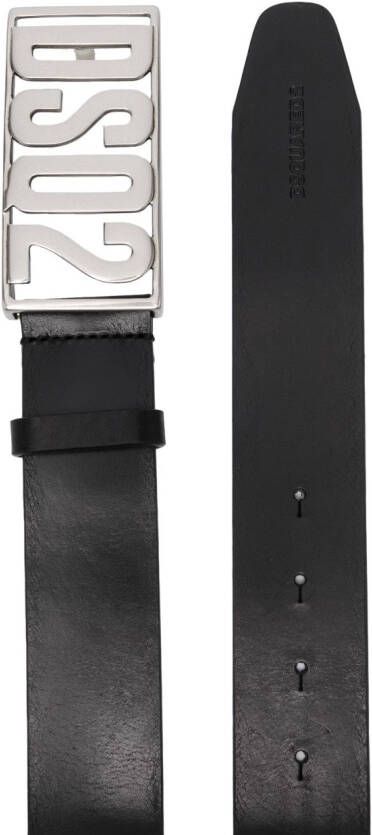 DSQUARED2 Riem met logogesp Zwart
