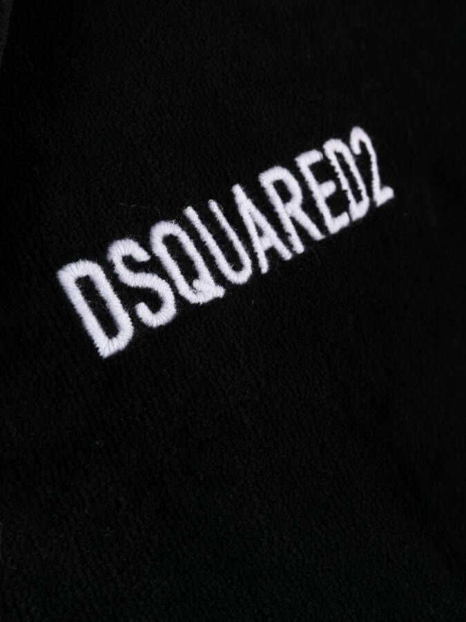 Dsquared2 Badjas met logo Zwart