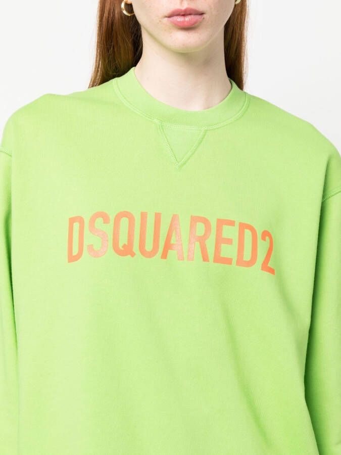 DSQUARED2 Sweater met geborduurd logo Groen