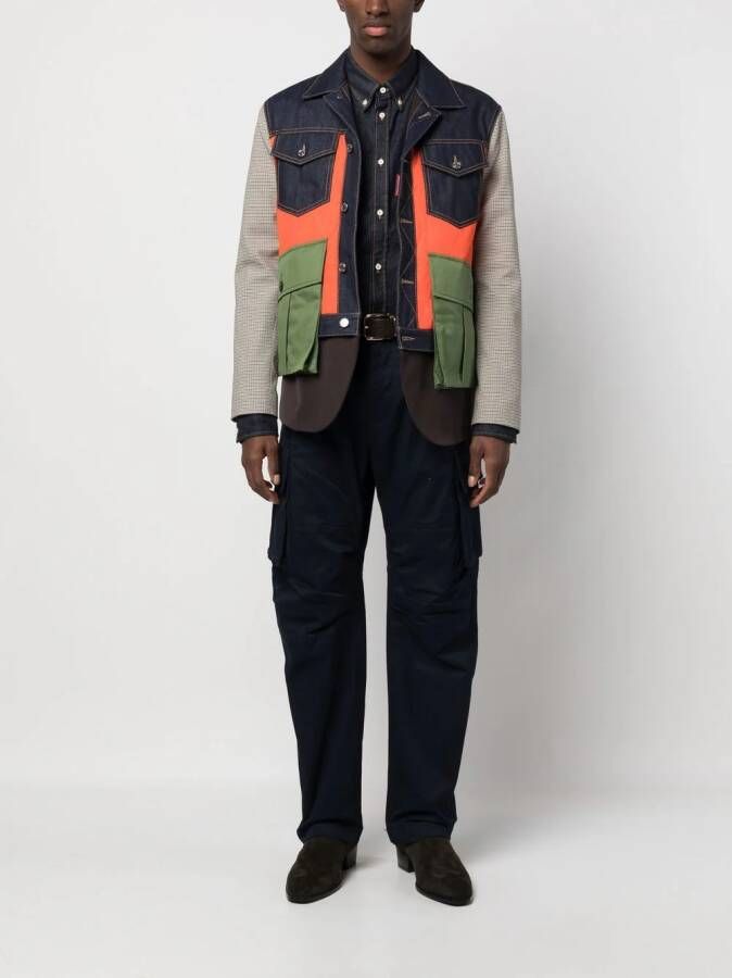 DSQUARED2 logo patch cargo trousers Beige