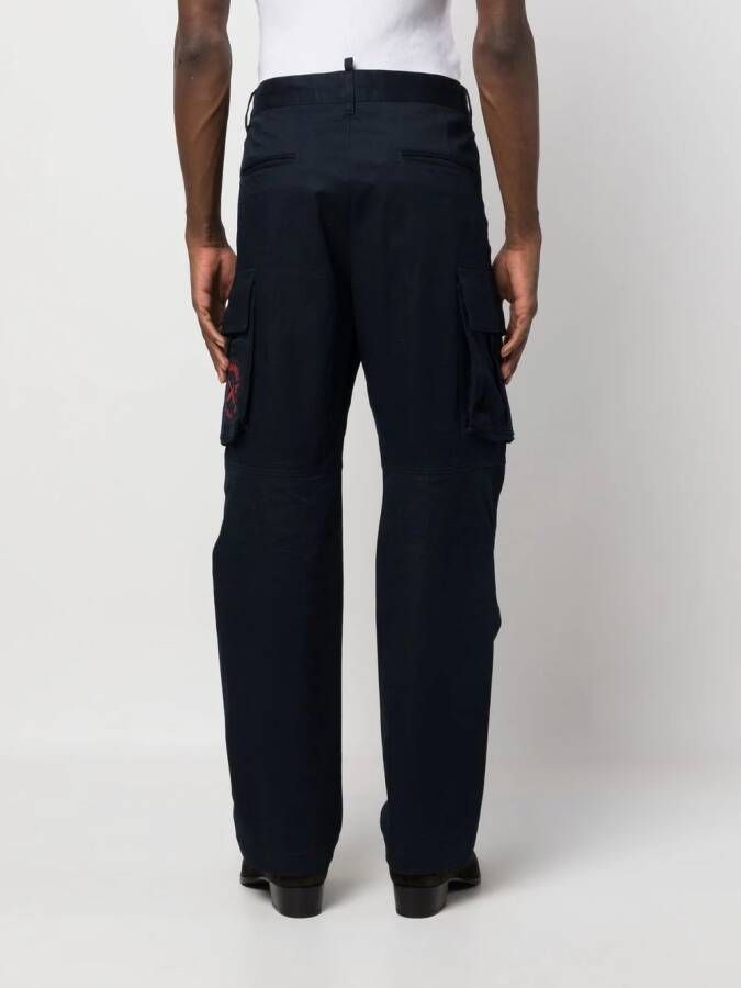 DSQUARED2 logo patch cargo trousers Beige