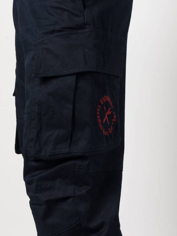 DSQUARED2 logo patch cargo trousers Beige