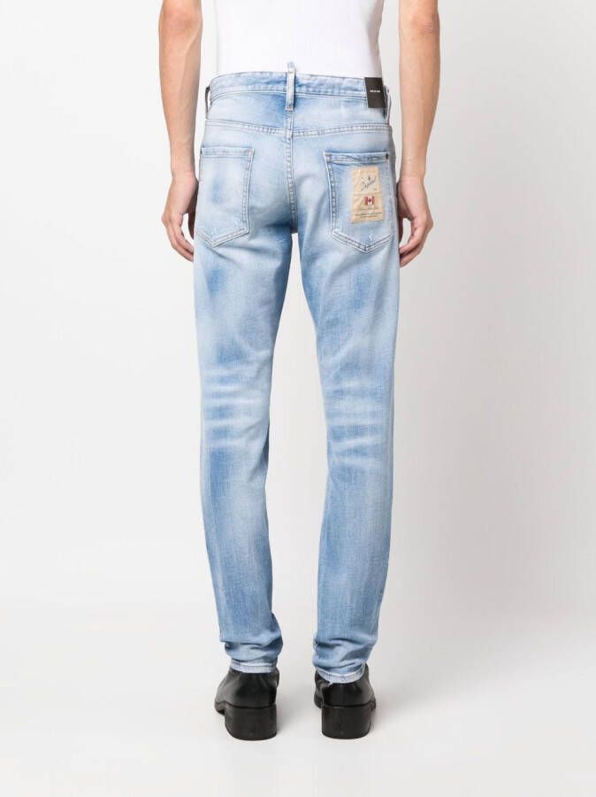 DSQUARED2 Jeans met toelopende pijpen Blauw