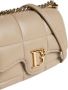 Dsquared2 logo-plaque quilted leather bag Beige - Thumbnail 4