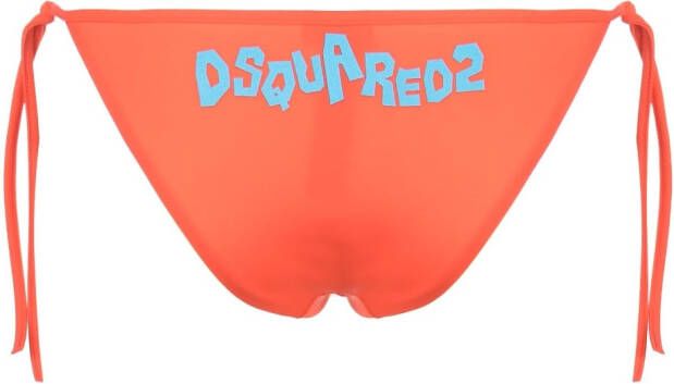 Dsquared2 Bikinislip met logoprint Oranje
