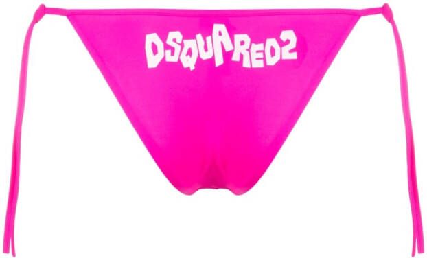 Dsquared2 Bikinislip met logoprint Roze