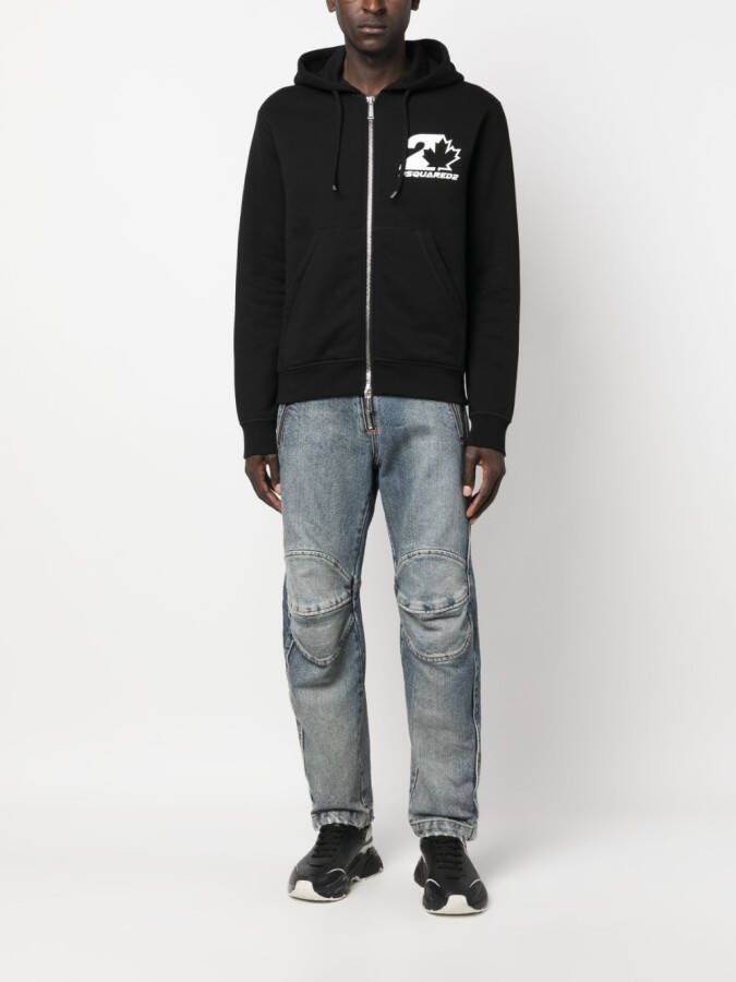 DSQUARED2 Hoodie met logoprint Zwart