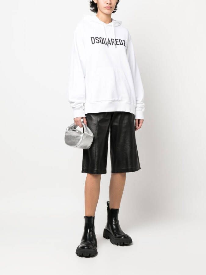 DSQUARED2 Hoodie met logoprint Wit