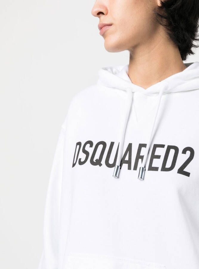 DSQUARED2 Hoodie met logoprint Wit