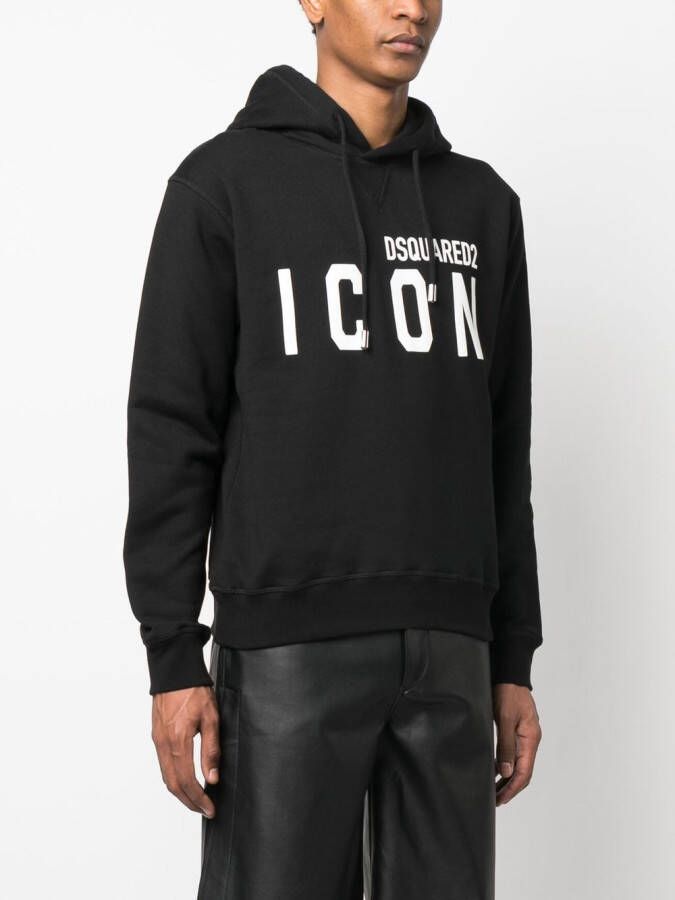 DSQUARED2 Hoodie met logoprint Zwart