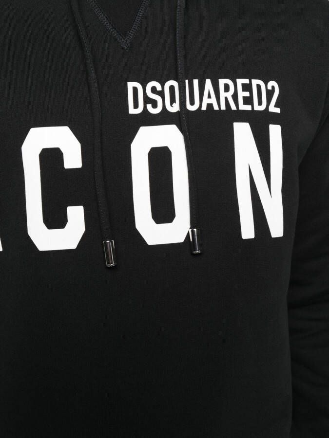 DSQUARED2 Hoodie met logoprint Zwart