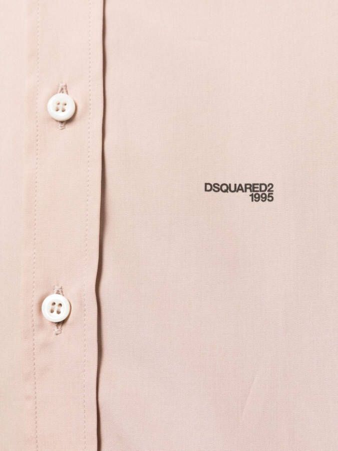 Dsquared2 Overhemd met logoprint Roze
