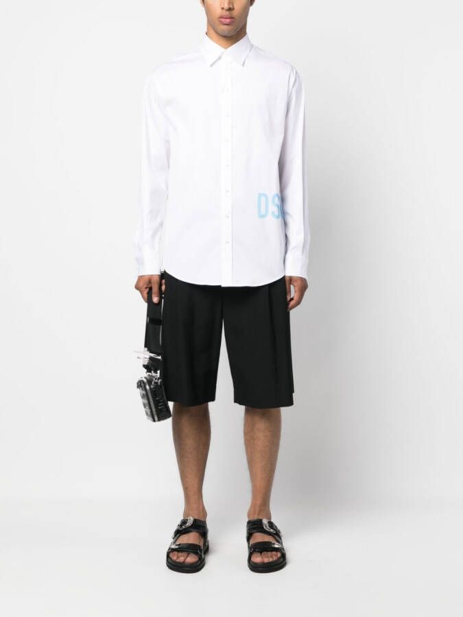 DSQUARED2 Overhemd met logoprint Wit