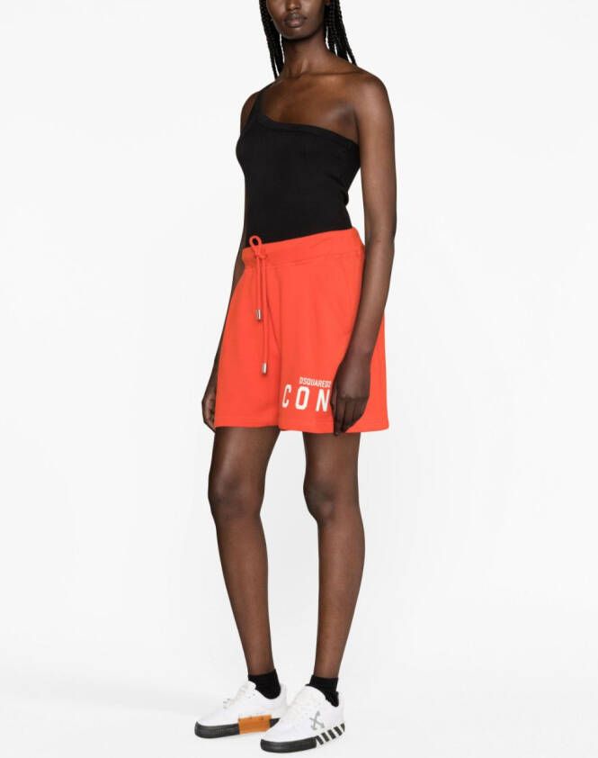 Dsquared2 Shorts met logoprint Oranje