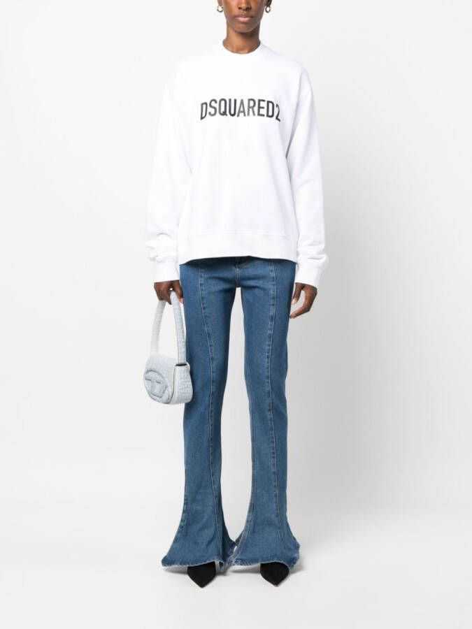 DSQUARED2 Sweater met logoprint Wit