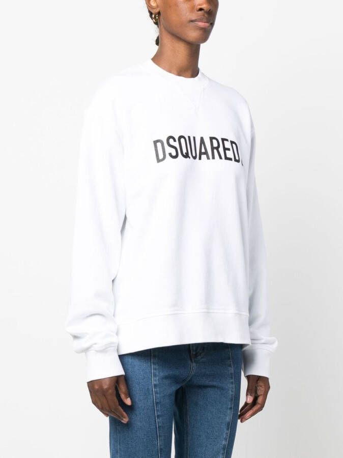 DSQUARED2 Sweater met logoprint Wit