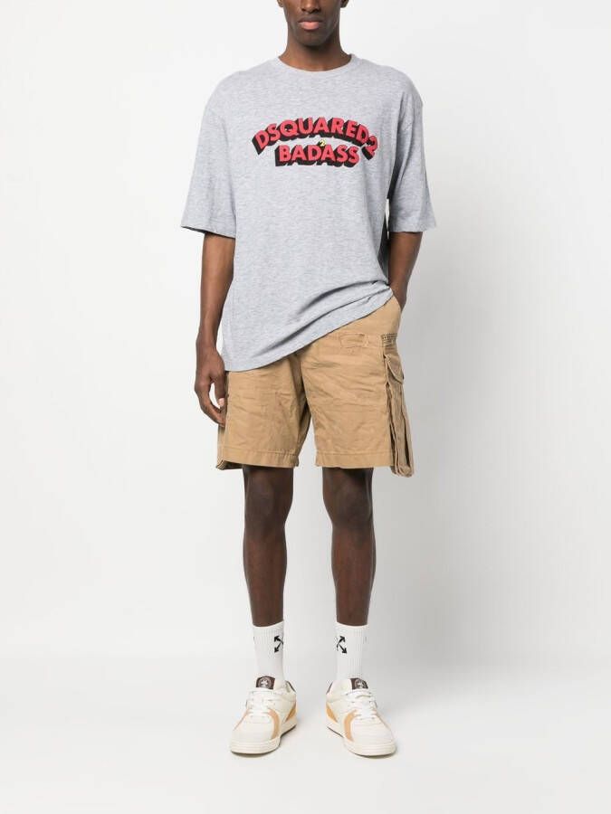 DSQUARED2 logo-print cotton T-shirt Grijs
