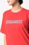 Dsquared2 T-shirt met logoprint Rood - Thumbnail 5