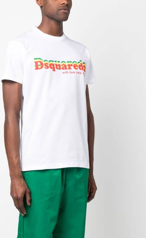 Dsquared2 T-shirt met logoprint Wit