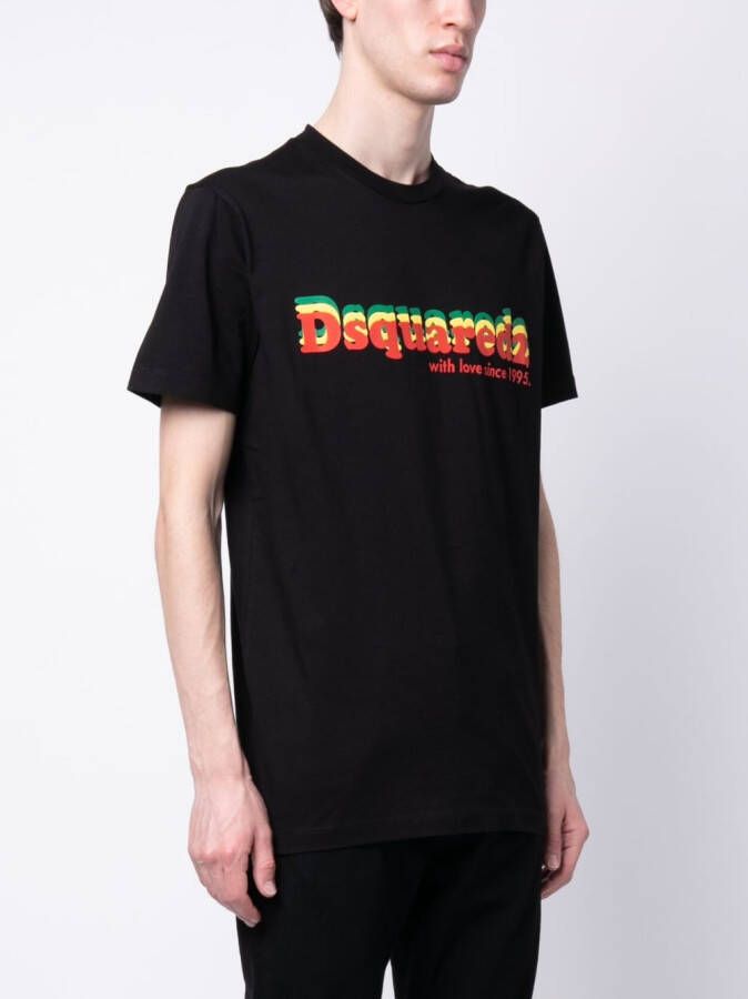 DSQUARED2 T-shirt met logoprint Zwart