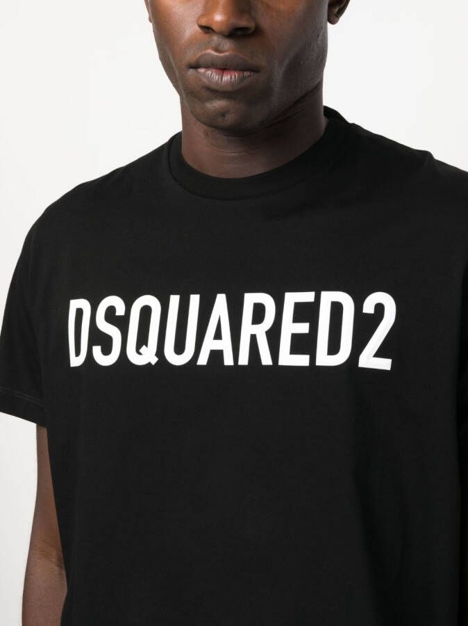DSQUARED2 T-shirt met logoprint Zwart