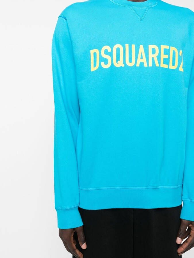 DSQUARED2 Sweater met logoprint Blauw