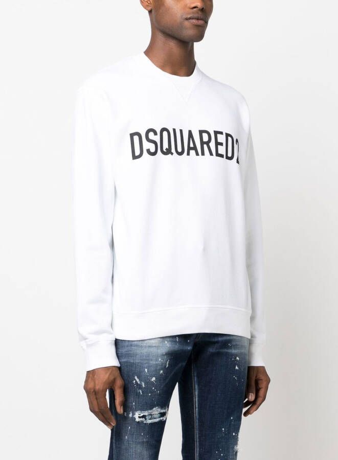 DSQUARED2 Sweater met logoprint Wit