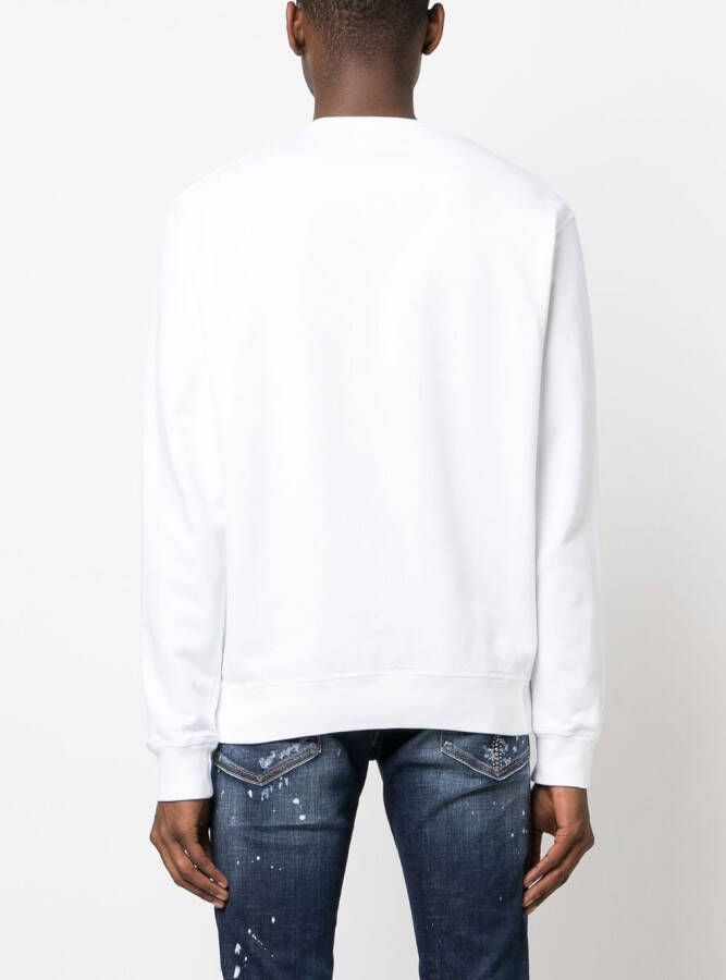 DSQUARED2 Sweater met logoprint Wit