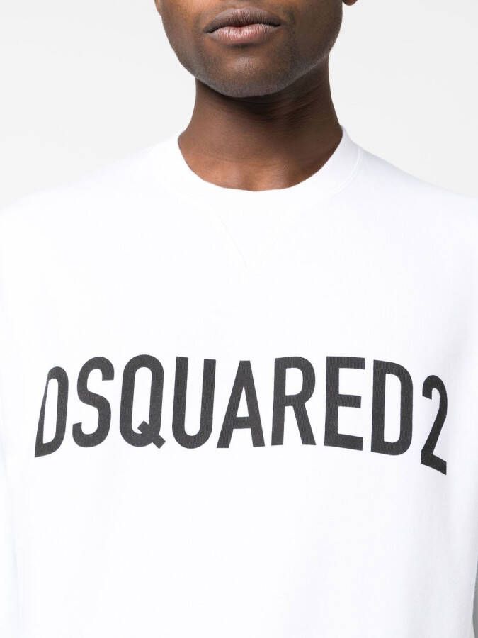 DSQUARED2 Sweater met logoprint Wit