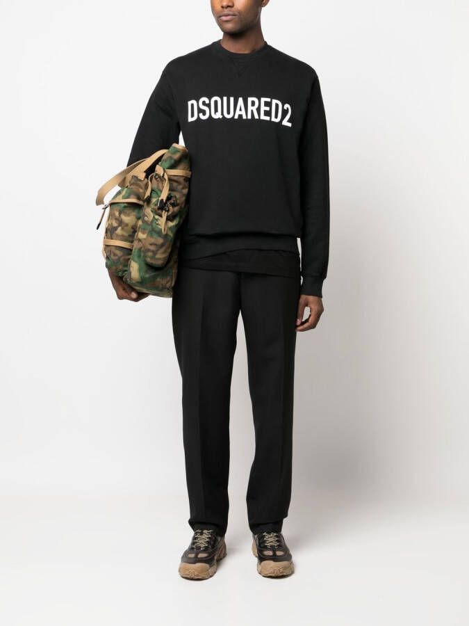 DSQUARED2 Sweater met logoprint Zwart
