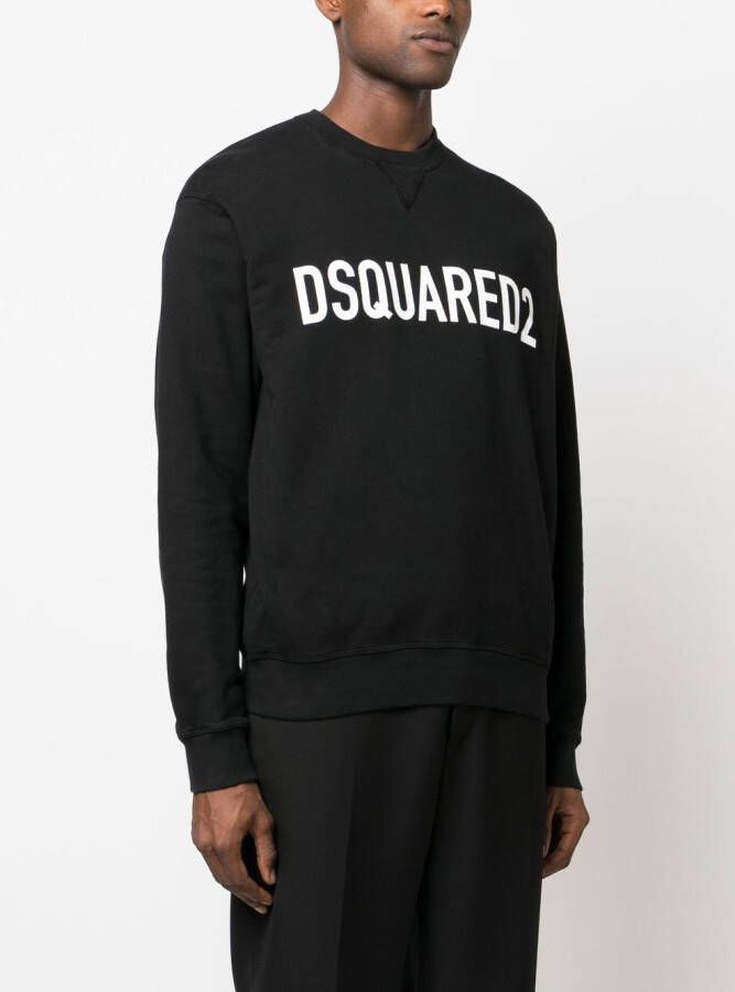DSQUARED2 Sweater met logoprint Zwart