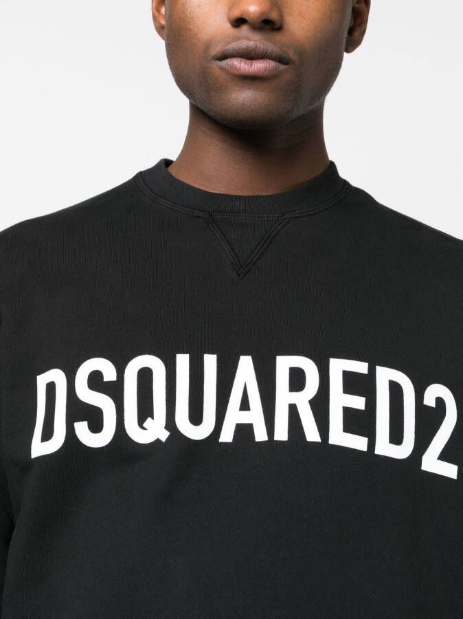 DSQUARED2 Sweater met logoprint Zwart