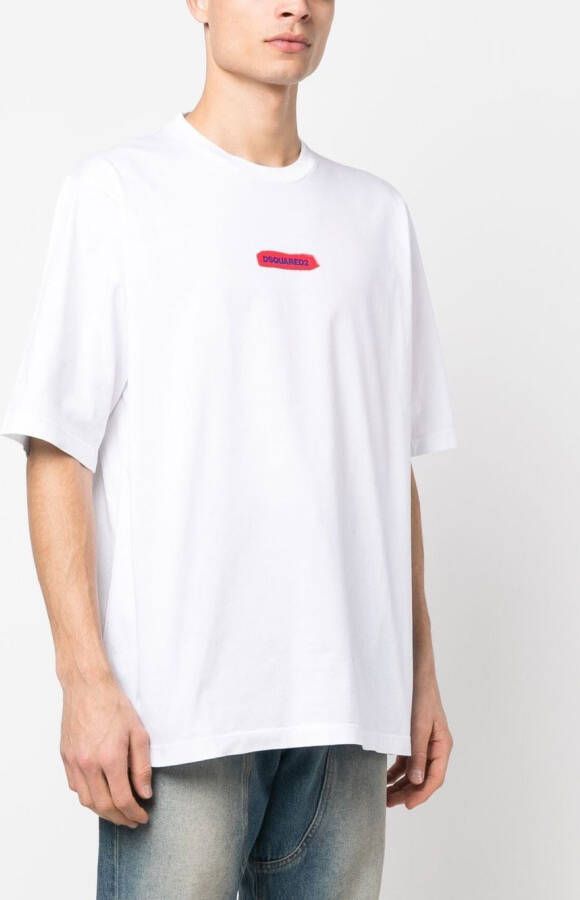 DSQUARED2 T-shirt met logoprint Wit