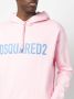 DSQUARED2 logo-print drawstring hoodie Roze - Thumbnail 5