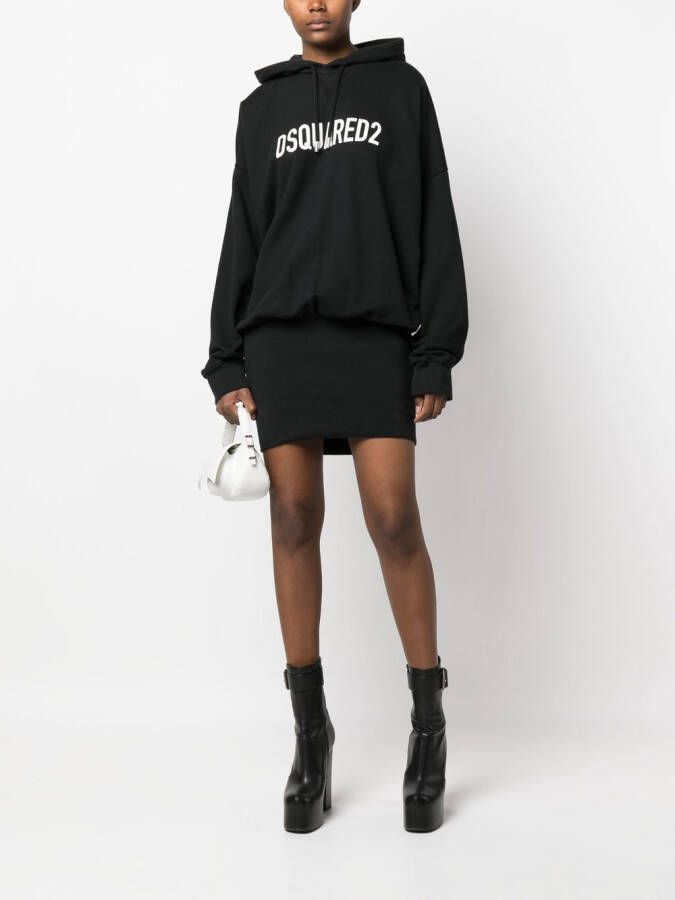 DSQUARED2 Jurk met logoprint Zwart