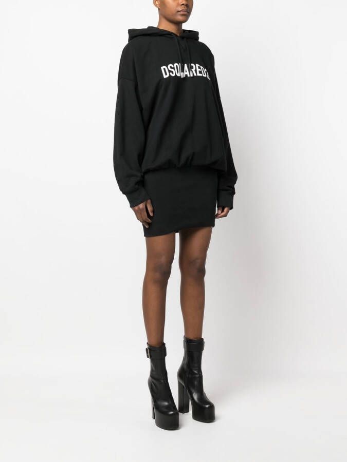 DSQUARED2 Jurk met logoprint Zwart
