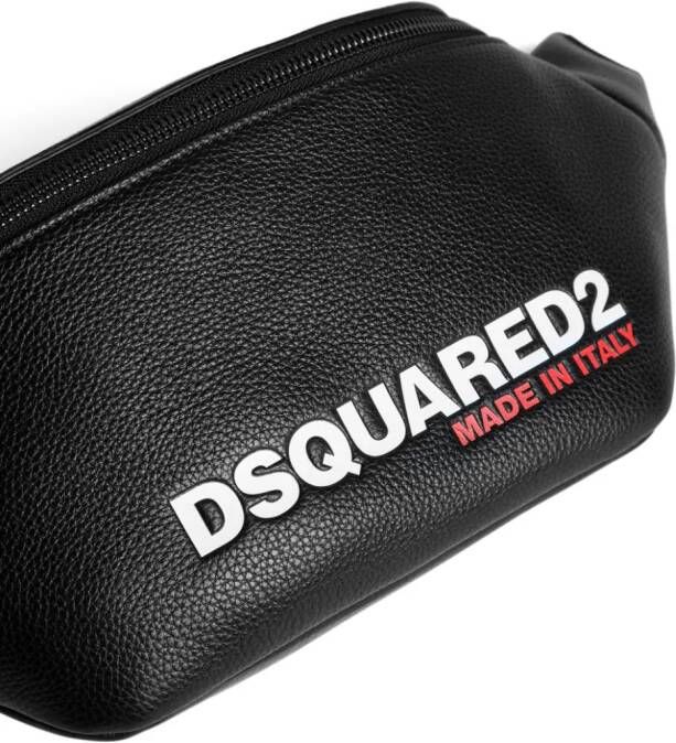 DSQUARED2 logo-print leather belt bag Zwart