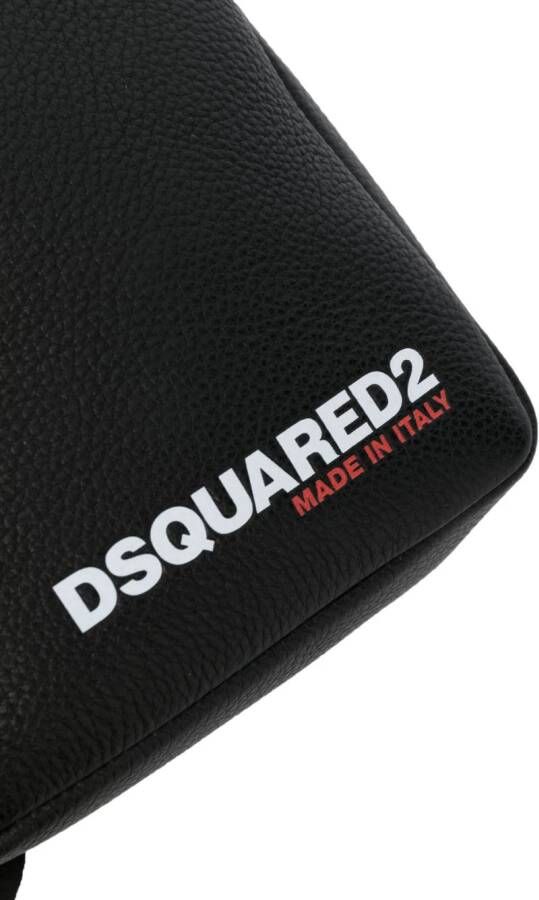DSQUARED2 Messengertas met logoprint Zwart