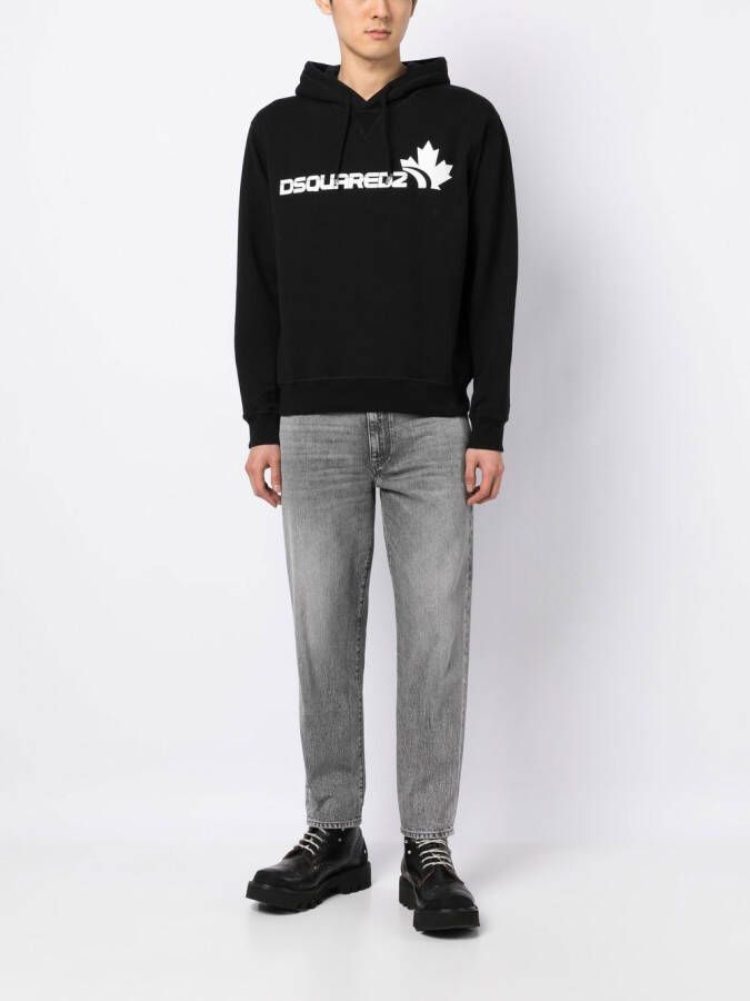 DSQUARED2 Hoodie met logoprint Zwart