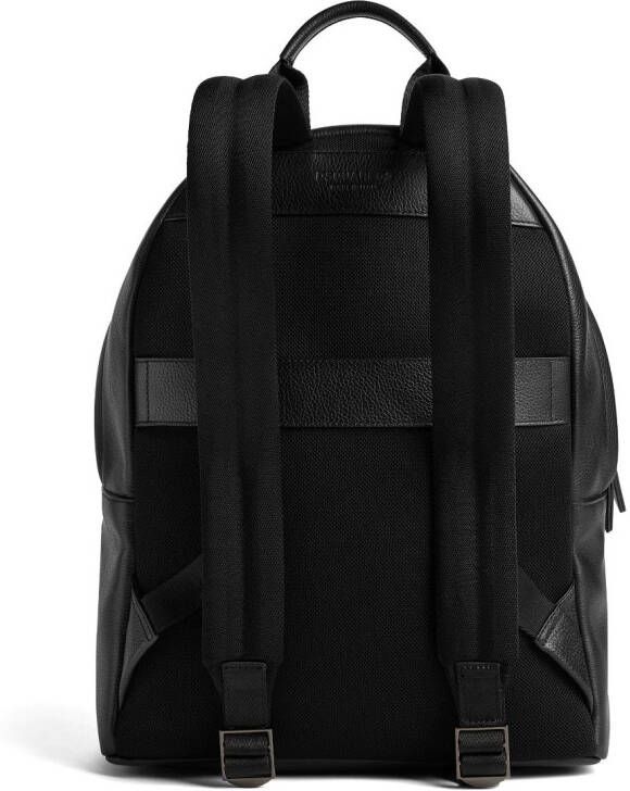 Dsquared2 logo-print pebbled leather backpack Zwart