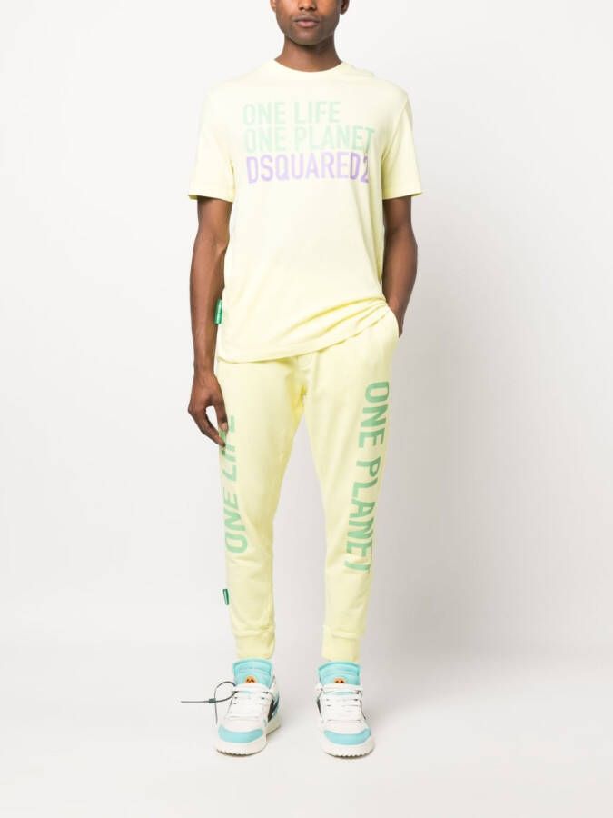 DSQUARED2 T-shirt met logoprint Geel