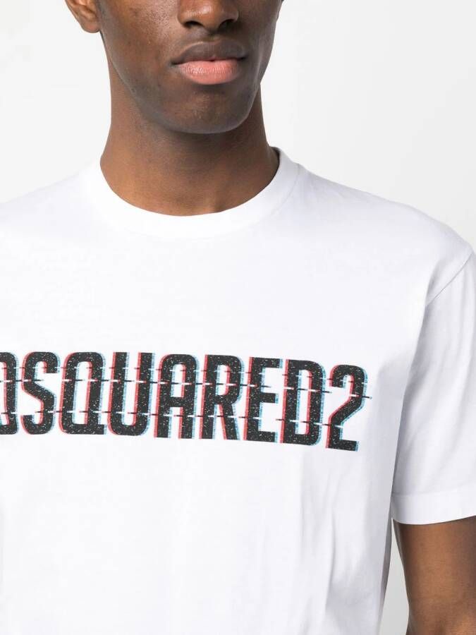 DSQUARED2 logo-print short-sleeve T-shirt Wit