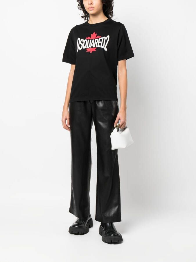 DSQUARED2 T-shirt met logoprint Zwart