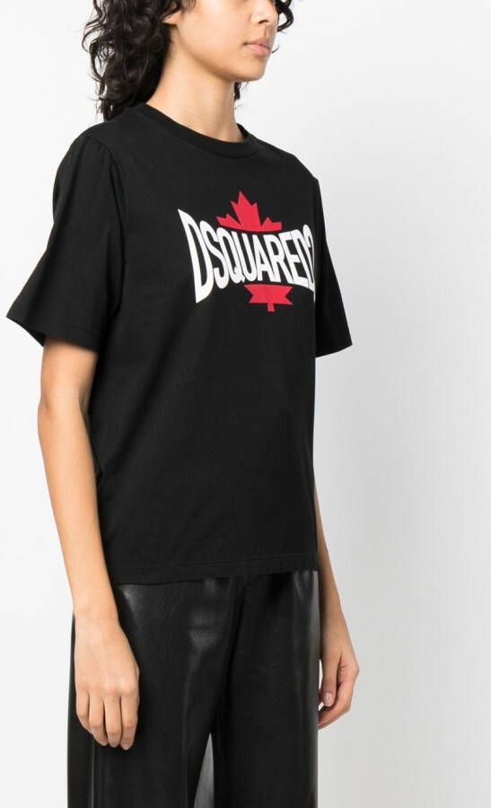DSQUARED2 T-shirt met logoprint Zwart