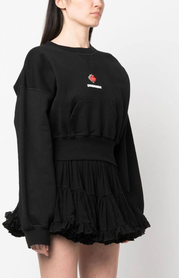 DSQUARED2 logo-print sweatshirt Zwart