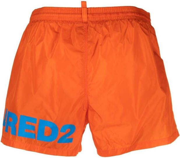 Dsquared2 Zwembroek met logoprint Oranje